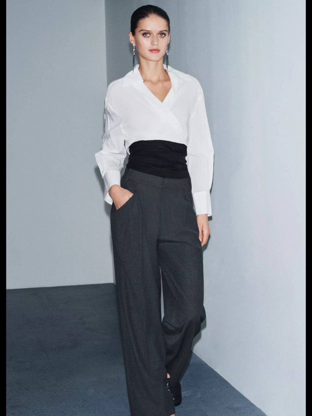 Zara - WOOL POCKET PANTS ZW COLLECTION LIMITED EDITION - Small